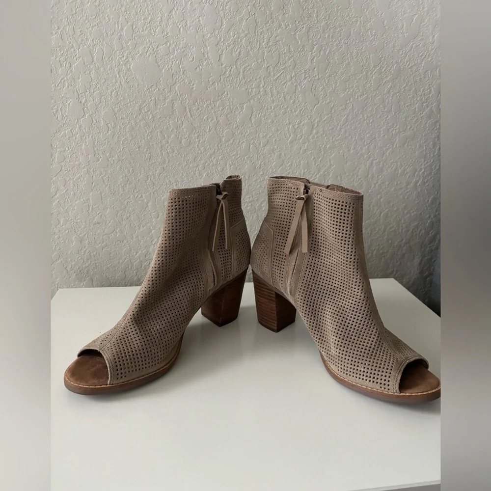 Toms Majorca Peep Toe Bootie Size 9 - Picture 7 of 11